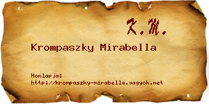 Krompaszky Mirabella névjegykártya